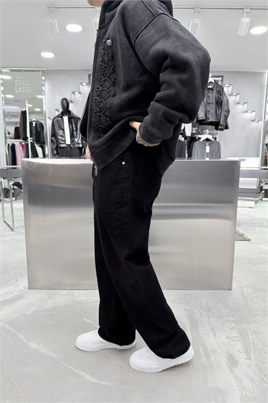 Siyah Basic Premium Baggy Pantolon