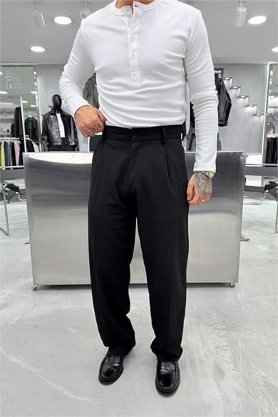 Siyah Basic Premium Kumaş Pantolon