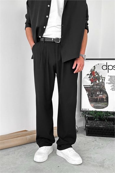 Siyah Basic Premium Kumaş Pantolon