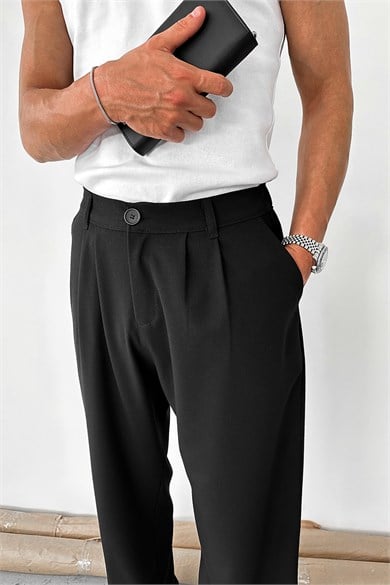 Siyah Basic Premium Kumaş Pantolon
