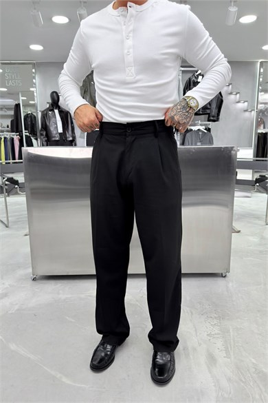 Siyah Basic Premium Kumaş Pantolon