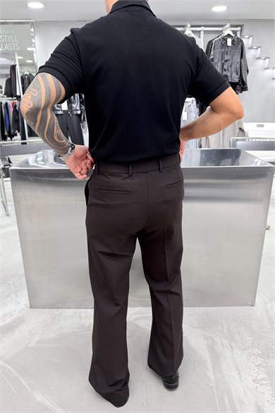 Siyah Basic Premium Relaxed Polo Yaka Tişört