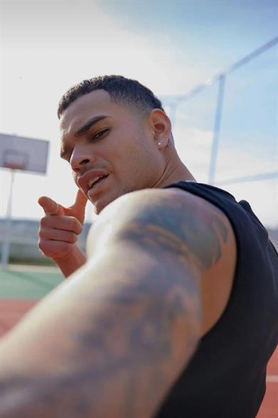 Siyah Basic Tank Top Full Likralı Erkek Atlet Tişört