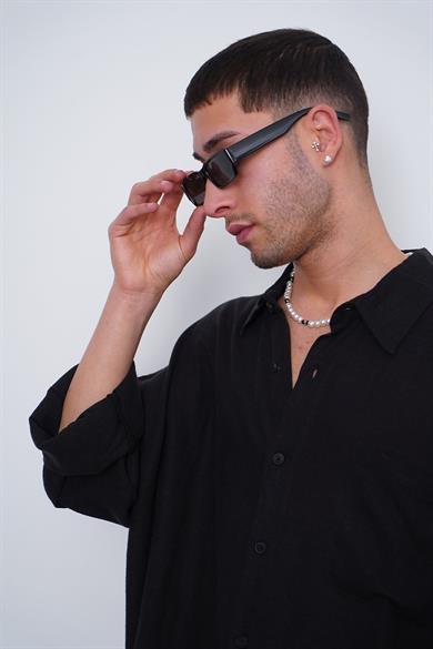 Siyah Basic Uzun Kollu 1A CH Oversize Gömlek