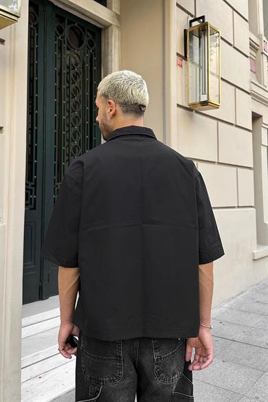 Siyah Basic Y2 PM Oversize Gömlek