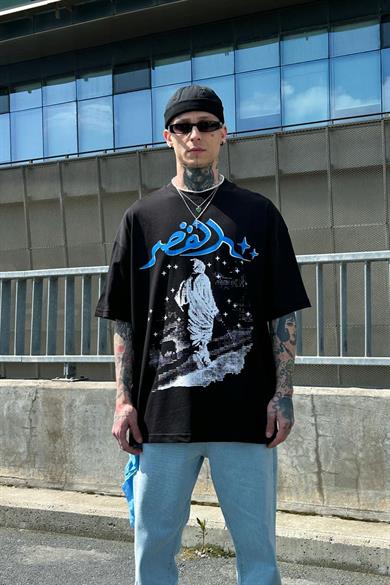 Siyah Beyaz Arablue Oversize Tişört