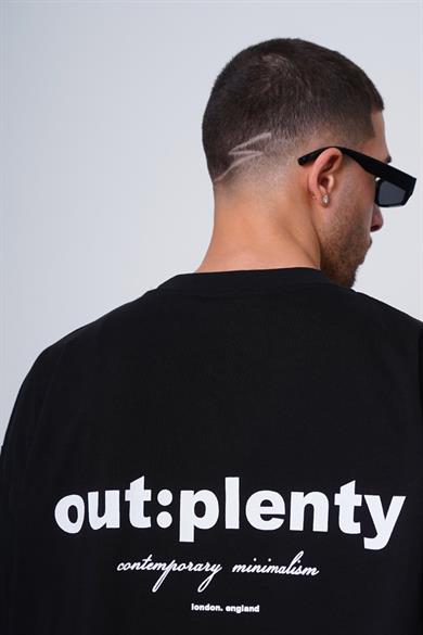 Siyah Beyaz Minimalism OUTPLENTY PREMİUM Oversize Tişört