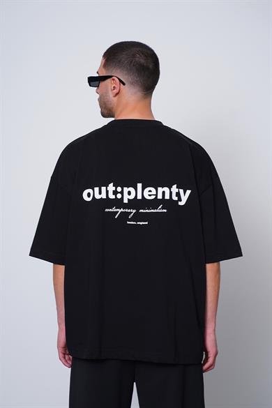 Siyah Beyaz Minimalism OUTPLENTY PREMİUM Oversize Tişört