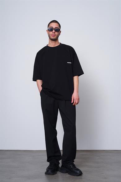 Siyah Beyaz Minimalism OUTPLENTY PREMİUM Oversize Tişört