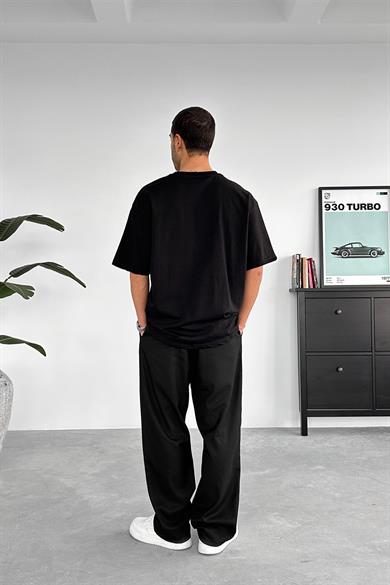 Siyah Bisiklet Yaka Premium Basic Tişört