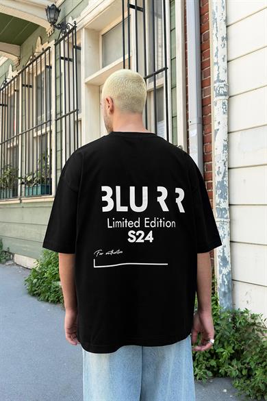 Siyah Blurr OUTPLENTY PREMİUM Oversize Tişört