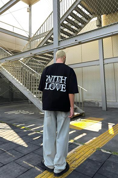 Siyah Can Amor OUTPLENTY PREMİUM Oversize Tişört