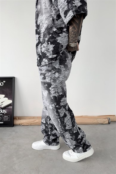 Siyah Cloud Wash Baggy Fit Pantolon