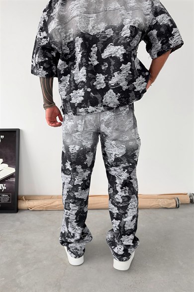 Siyah Cloud Wash Baggy Fit Pantolon