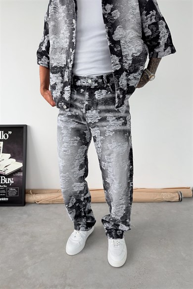 Siyah Cloud Wash Baggy Fit Pantolon