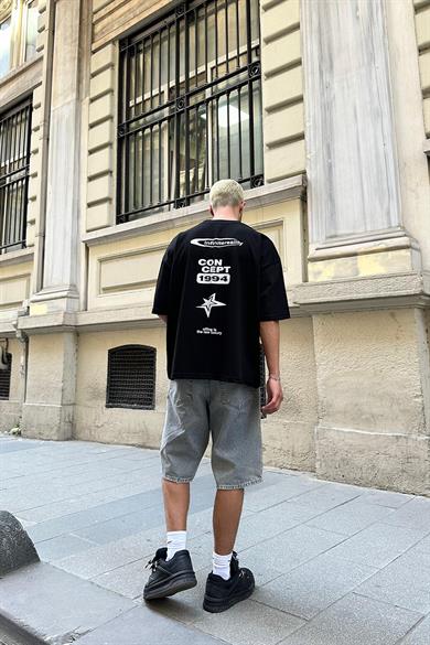 Siyah Concept OUTPLENTY PREMİUM Oversize Tişört