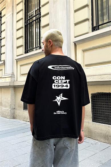 Siyah Concept OUTPLENTY PREMİUM Oversize Tişört