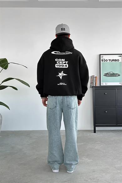 Siyah Concept Oversize Sweatshirt