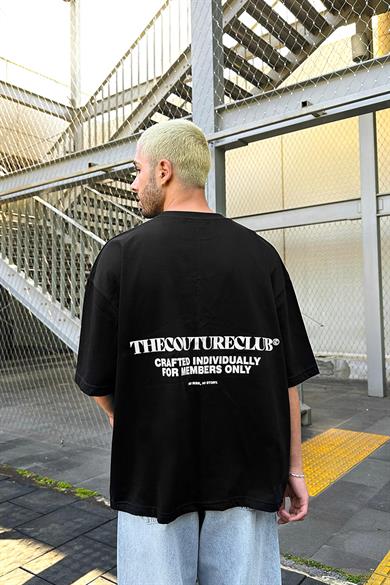 Siyah Couture Club OUTPLENTY PREMİUM Oversize Tişört