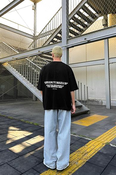 Siyah Couture Club OUTPLENTY PREMİUM Oversize Tişört