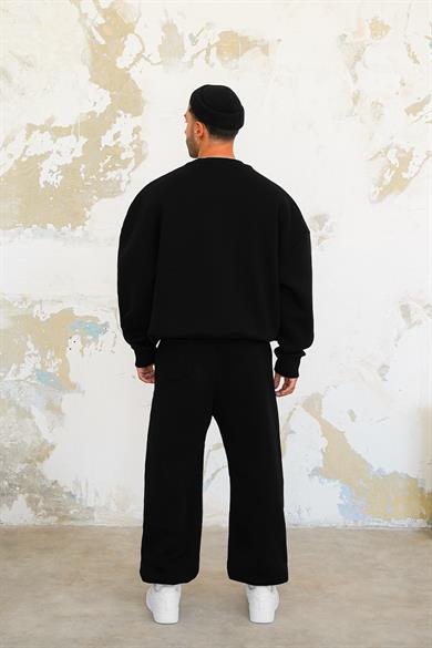 Siyah Cozy Basic Oversize Sweat