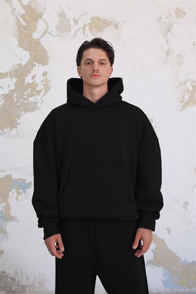 Siyah Cozy Basic Oversize Sweatshirt