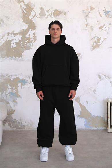 Siyah Cozy Basic Oversize Sweatshirt