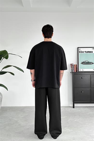 Siyah Cozy Basic Oversize Tişört