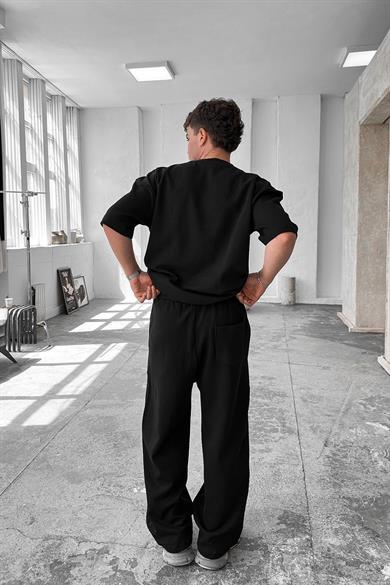 Siyah Cozy Premium Basic Baggy Eşofman