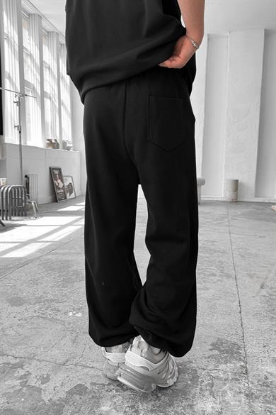 Siyah Cozy Premium Basic Paça Lastik Eşofman