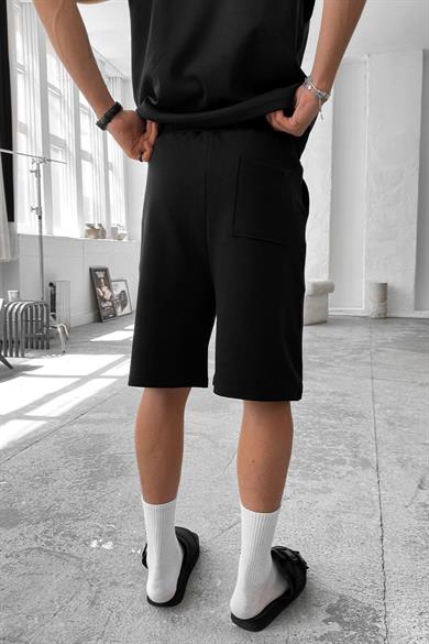 Siyah Cozy Premium Basic Şort