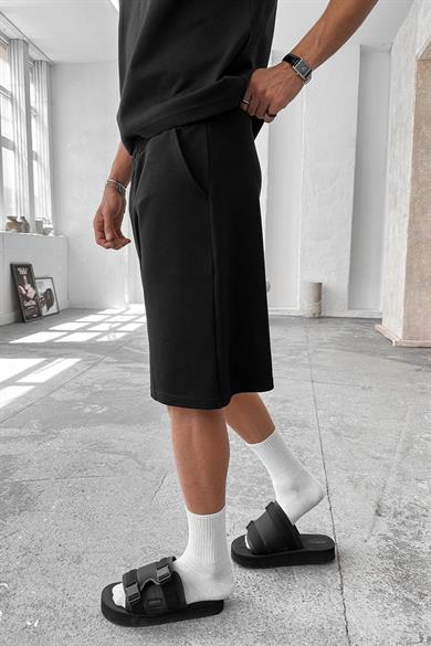 Siyah Cozy Premium Basic Şort