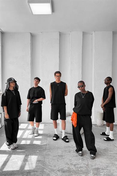 Siyah Cozy Premium Basic Şort