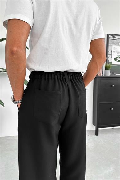 Siyah Cozy Tasarım Kumaş Pantolon