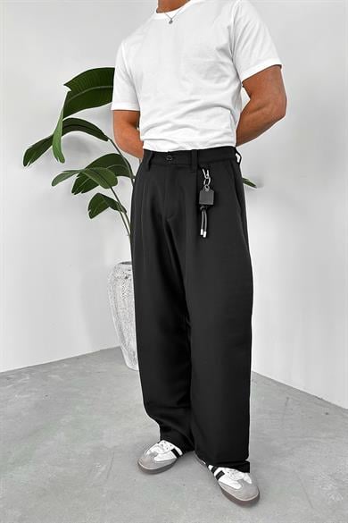 Siyah Cozy Tasarım Kumaş Pantolon