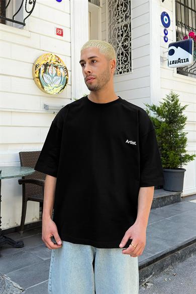 Siyah Creates Artist OUTPLENTY PREMİUM Oversize Tişört