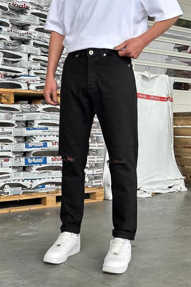 Siyah Dizi Yırtık 003 GD Regular Pantolon