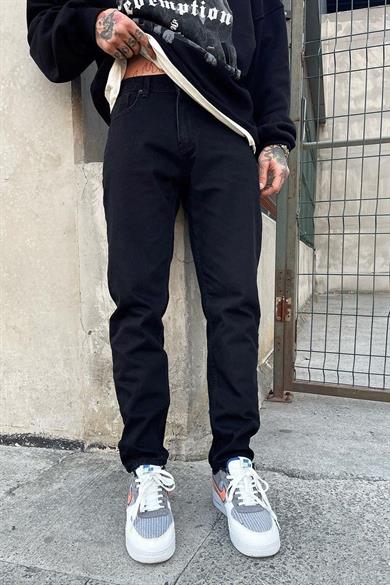 Siyah Dokulu Mavi D1508 Regular Fit Jean