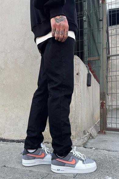 Siyah Dokulu Mavi D1508 Regular Fit Jean