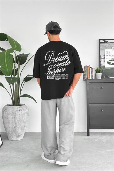 Siyah Dream İnspire OUTPLENTY PREMİUM Oversize Tişört