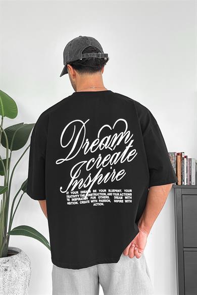 Siyah Dream İnspire OUTPLENTY PREMİUM Oversize Tişört