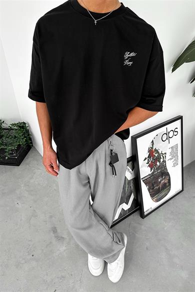 Siyah Dreams OUTPLENTY PREMİUM Oversize Tişört