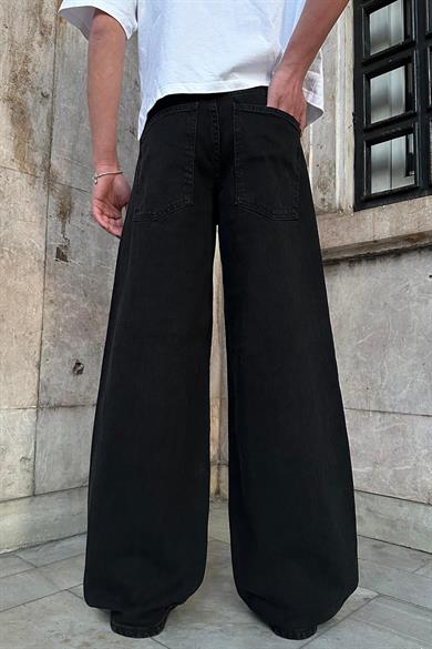 Siyah E7 GD Old School Baggy Pantolon