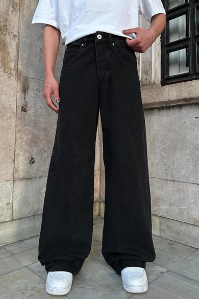 Siyah E7 GD Old School Baggy Pantolon