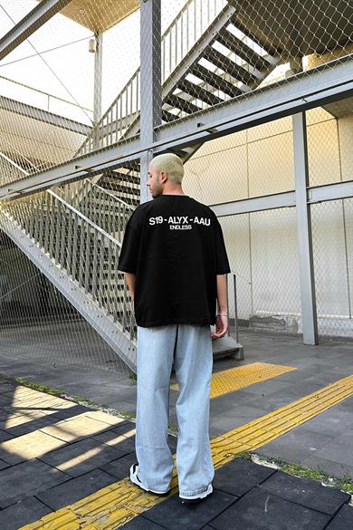 Siyah Endless OUTPLENTY PREMİUM Oversize Tişört