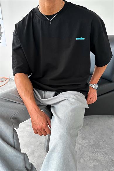 Siyah Essentialisme OUTPLENTY PREMİUM Oversize Tişört