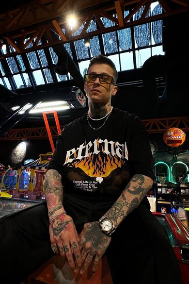 Siyah Eternal PM Oversize Tişört