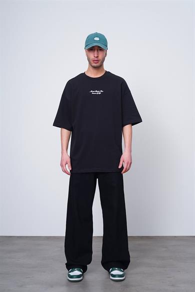Siyah Etnik About EE Oversize Tişört