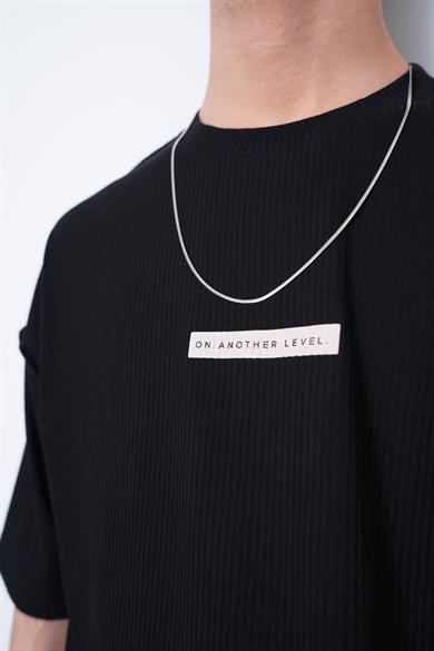 Siyah Fitilli Another Level MH Oversize Tişört