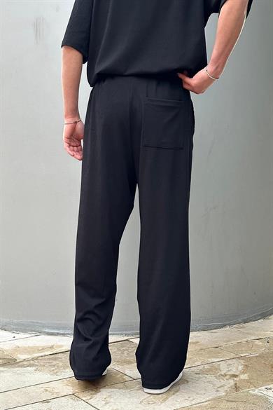 Siyah Fitilli Beli Lastikli T5 EE Baggy Pantolon